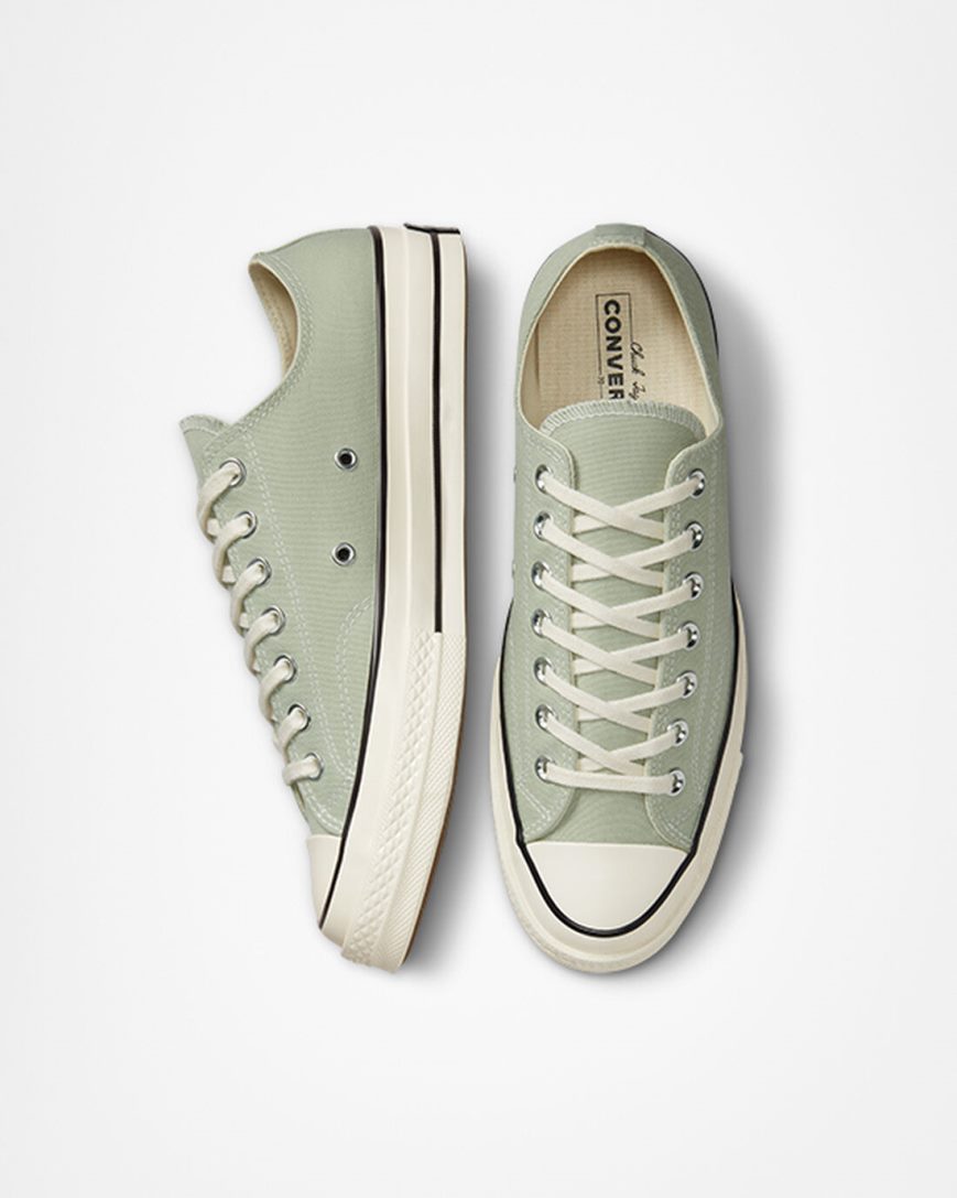 Zapatillas Bajas Converse Chuck 70 Vintage Canvas Mujer Verde Oliva Negras | PE W752PE